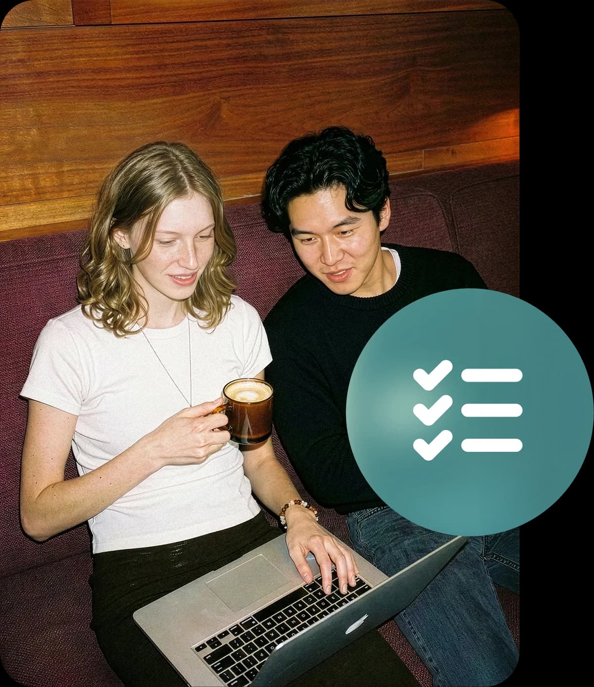 Students studying with laptop